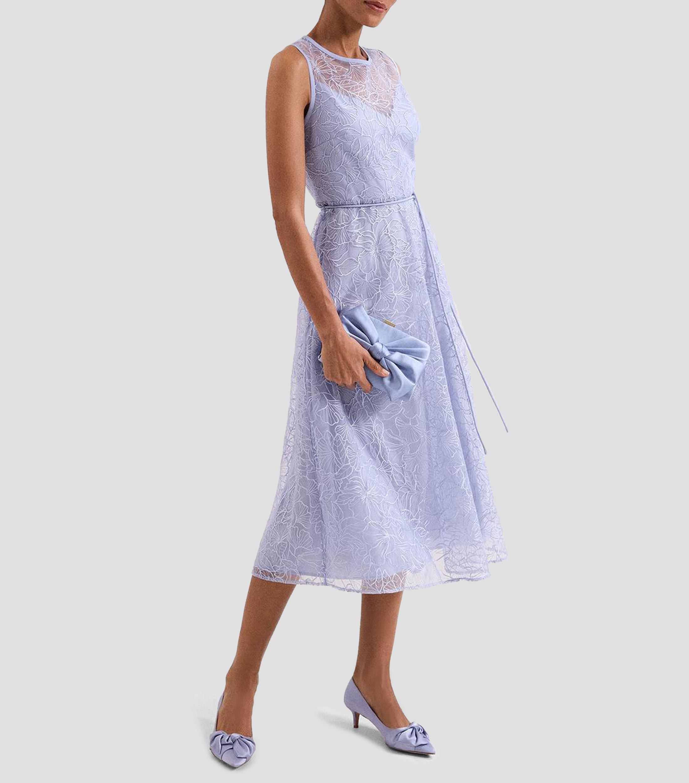 Vestido Casual Midi sin mangas microdiseño Mujer